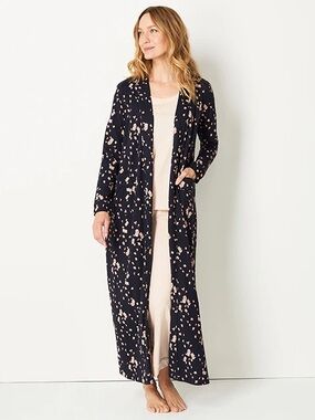 J. JILL SLEEP robe Floral Wrap 3XL Pink Sakura cherry blossom Modal  Loungewear